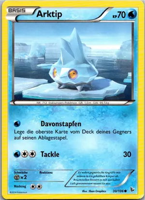 Pokémon-Karte Arktip 30/106 Flammenmeer