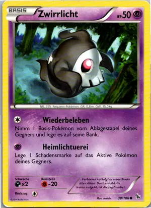 Pokémon-Karte Zwirrlicht 38/106 Flammenmeer