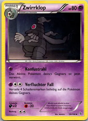 Pokémon-Karte Zwirrklop 39/106 Flammenmeer