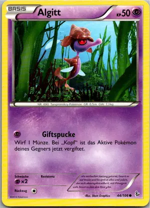 Pokémon-Karte Algitt 44/106 Flammenmeer