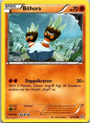 Pokémon-Karte Bithora 48/106 Flammenmeer