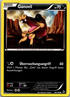Pokémon-Karte Ganovil 56/106 Flammenmeer