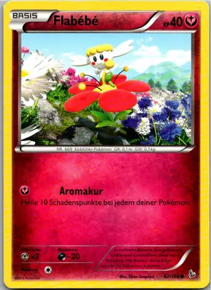 Pokémon-Karte Flabebe 62/106 Flammenmeer