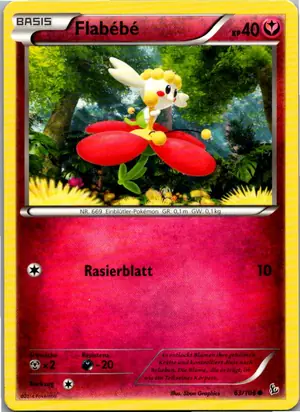 Pokémon-Karte Flabebe 63/106 Flammenmeer