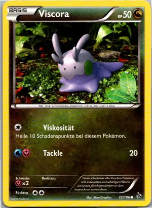 Pokémon-Karte Viscora 72/106 Flammenmeer