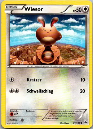 Pokémon-Karte Wiesor 81/106 Flammenmeer