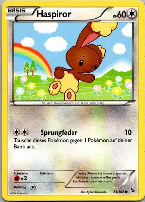 Pokémon-Karte Haspiror 84/106 Flammenmeer