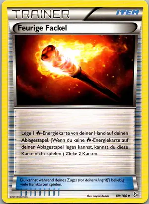 Pokémon-Karte Feurige Fackel 89/106 Flammenmeer