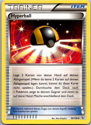 Pokémon-Karte Hyperball 99/106 Flammenmeer