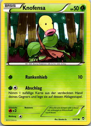 Pokémon-Karte Knofensa 1/111 Fliegende Fäuste