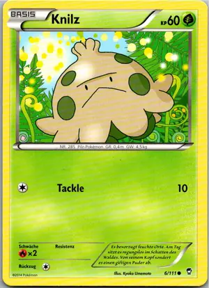 Pokémon-Karte Knilz 6/111 Fliegende Fäuste