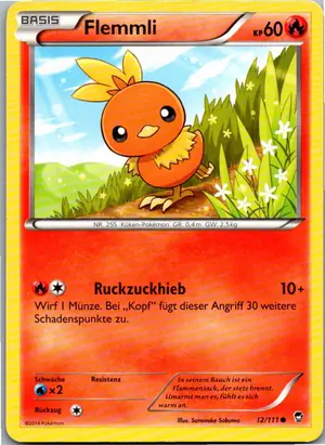 Pokémon-Karte Flemmli 12/111 Fliegende Fäuste