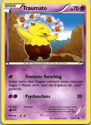 Pokémon-Karte Traumato 35/111 Fliegende Fäuste