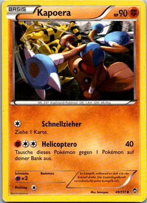Pokémon-Karte Kapoera 49/111 Fliegende Fäuste
