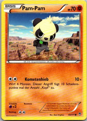 Pokémon-Karte Pam-Pam 60/111 Fliegende Fäuste