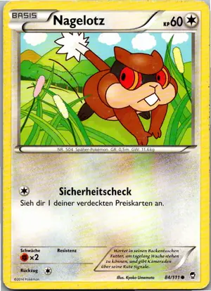 Pokémon-Karte Nagelotz 84/111 Fliegende Fäuste
