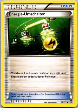 Pokémon-Karte Energie-Umschalter 89/111 Fliegende Fäuste
