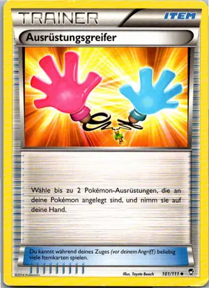 Pokémon-Karte Ausrüstungsgreifer 101/111 Fliegende Fäuste
