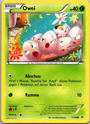 Pokémon-Karte Owei 1/108 Drachenleuchten