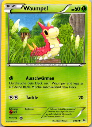 Pokémon-Karte Waumpel 3/108 Drachenleuchten