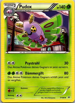 Pokémon-Karte Pudox 7/108 Drachenleuchten