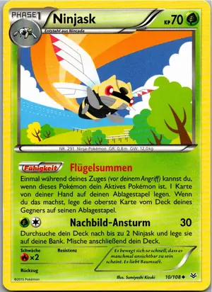 Pokémon-Karte Ninjask 10/108 Drachenleuchten