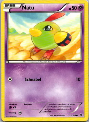 Pokémon-Karte Natu 27/108 Drachenleuchten