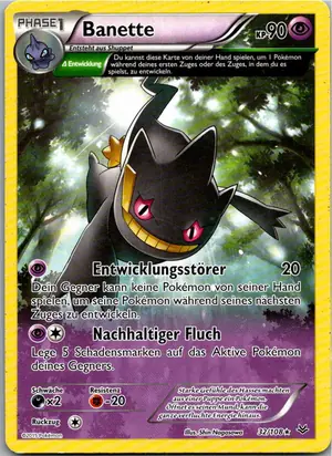Pokémon-Karte Banette 32/108 Drachenleuchten