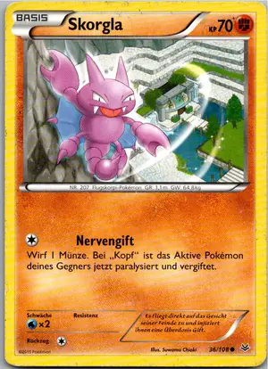 Pokémon-Karte Skorgla 36/108 Drachenleuchten