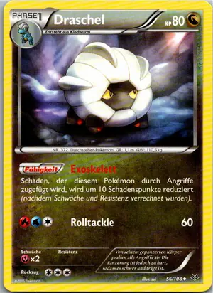 Pokémon-Karte Draschel 56/108 Drachenleuchten