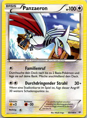 Pokémon-Karte Panzaeron 69/108 Drachenleuchten