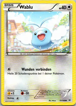 Pokémon-Karte Wablu 73/108 Drachenleuchten