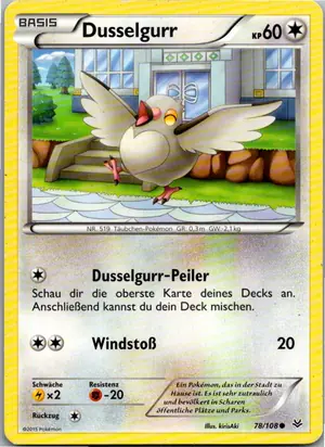 Pokémon-Karte Dusselgurr 78/108 Drachenleuchten