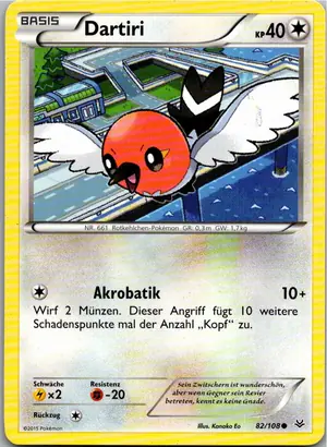 Pokémon-Karte Dartiri 82/108 Drachenleuchten