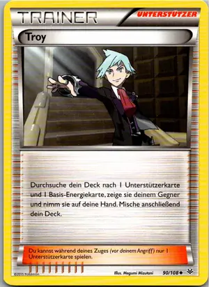 Pokémon-Karte Troy 90/108 Drachenleuchten