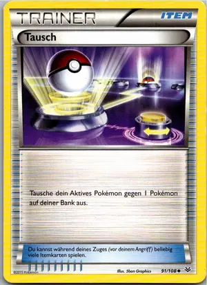 Pokémon-Karte Tausch 91/108 Drachenleuchten
