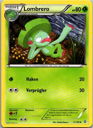 Pokémon-Karte Lombrero 11/160 Protoschock