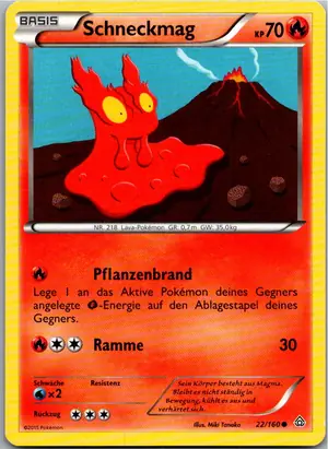 Pokémon-Karte Schneckmag 22/160 Protoschock