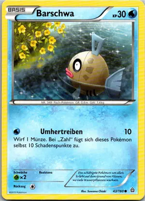 Pokémon-Karte Barschwa 43/160 Protoschock