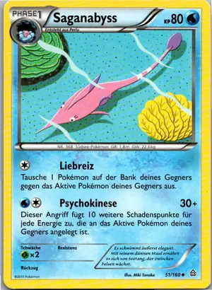 Pokémon-Karte Saganabyss 51/160 Protoschock