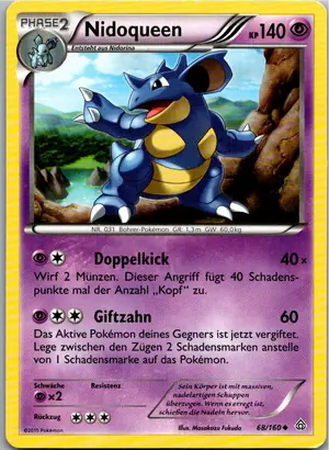 Pokémon-Karte Nidoqueen 68/160 Protoschock