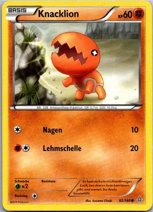 Pokémon-Karte Knacklion 82/160 Protoschock