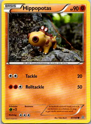 Pokémon-Karte Hippopotas 87/160 Protoschock