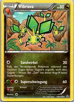 Pokémon-Karte Vibrava 109/160 Protoschock