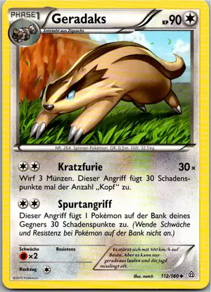 Pokémon-Karte Geradaks 112/160 Protoschock