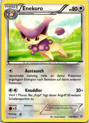 Pokémon-Karte Enekoro 114/160 Protoschock