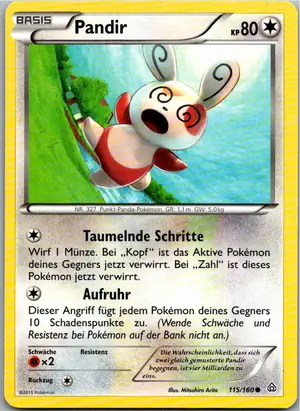 Pokémon-Karte Pandir 115/160 Protoschock