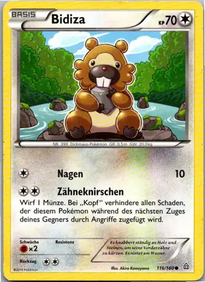Pokémon-Karte Bidiza 116/160 Protoschock