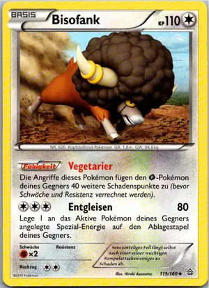 Pokémon-Karte Bisofank 119/160 Protoschock