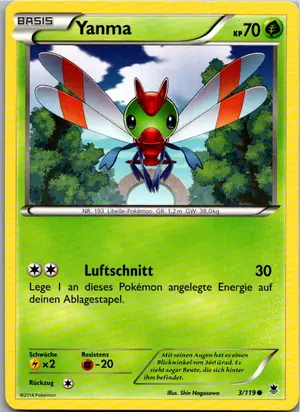 Pokémon-Karte Yanma 3/119 Phantomkräfte